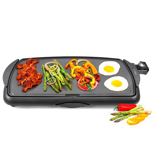 BELLA Electric Griddle & Flat Grill with Nonstick Large Cooking Surface and Removable Probe for Eggs, Tortillas, Pancake and more, 10.5