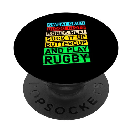 Rugby Players Look Great With Our Gear Play Rugby Quote PopSockets Adhesive PopGrip