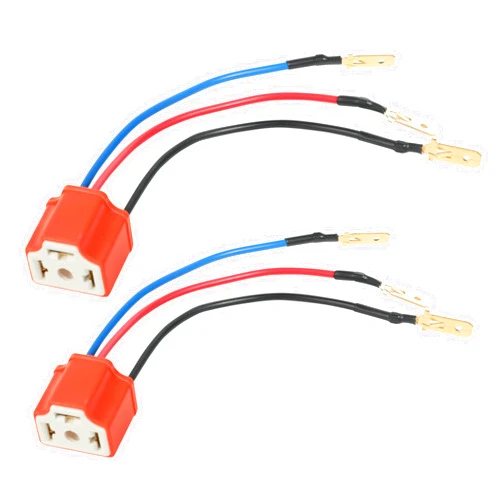 VARGTR 2PCS Wiring Harness Plug,H4 9003 HB2 Heavy Duty Ceramic Wiring Harness Sockets,Car Accessories Car H4/9003 Female Ceramic Headlamp,Female Connector for Truck Boat Headlights or Fog Lights