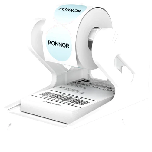 PONNOR Label Holder, Thermal Shipping Label Holder for Rolls and Fan-Fold Labels, Desktop Label Printer Accessory for Office, Home