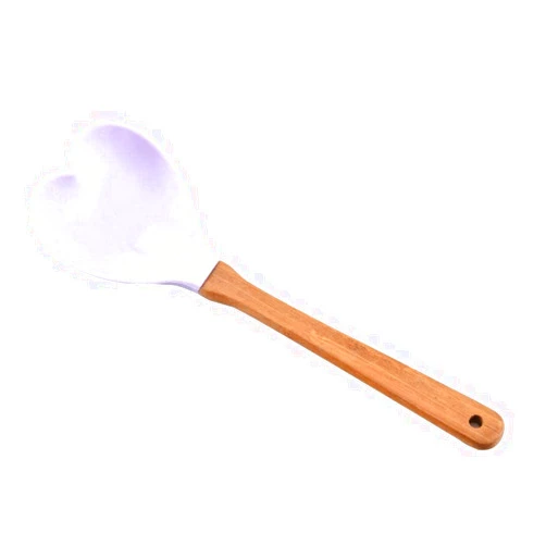 GLigeT Tablespoons Soup Spoons Easy To Wash Creative Heart Shape Hanging Hole Household Heat-resistant Rice Spoon Kitchen Accessories Serving Spoon