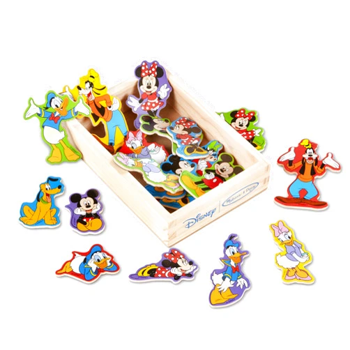 Melissa & Doug Wooden Mickey Mouse Character Magnets (20 pcs) - Cute Fridge Magnets For Toddlers Ages 2+