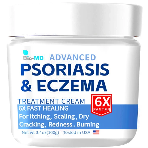 Bio-MD Psoriasis Eczema Cream, Eczema Cream for Adults, Extra Strength Control Reoccurrence, Relieve Symptom of Resistant, Effective for Seborrheic Dermatitis, Folliculitis Treatment