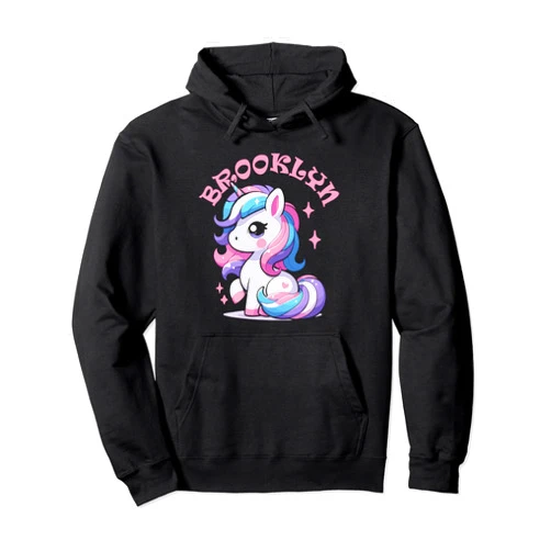 Awesome Brooklyn Designs for Girls Name Brooklyn Brooklyn Cute Unicorn Design for Girls Name Brooklyn Pullover Hoodie