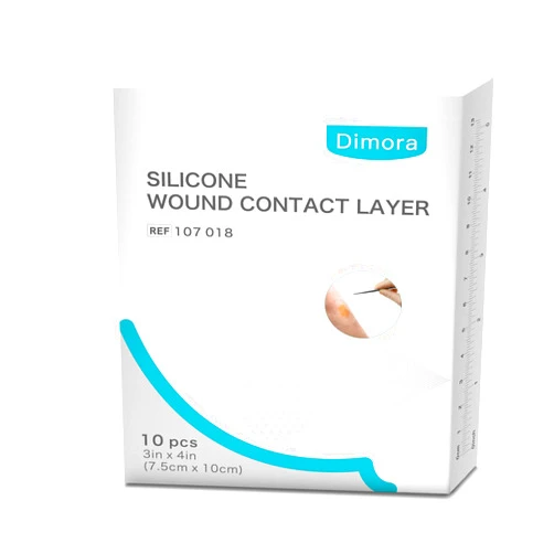 Dimora Silicone Wound Contact Layer, Non-adhering Dressing, Transparent Wound Dressing Pads, 3in x 4in (7.5cm x 10cm), 10 pcs