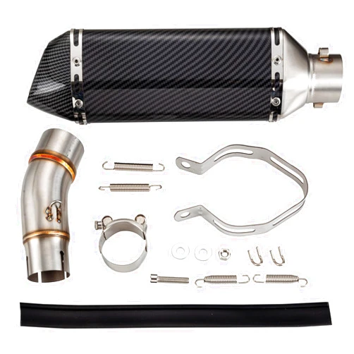 Lesiyou Motorcycle Muffler Mid Pipe, Muffler Adapter Connect Pipe Compatible with Kawasaki Ninja 400 Z400 2018 2019 2020 2021 2022 2023 Ninja 500 2024
