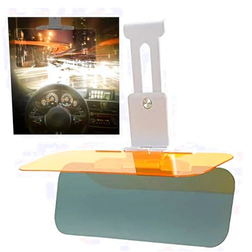 Gute Car Sun Visor, 2 in 1 Universal Day and Night Anti-Glare Visor Sun Visor Extender, Visor Blocker, Night Vision Anti-Dazzle Windshield Driving Visor, UV-Filtering Eye Protector for SUV by Gute