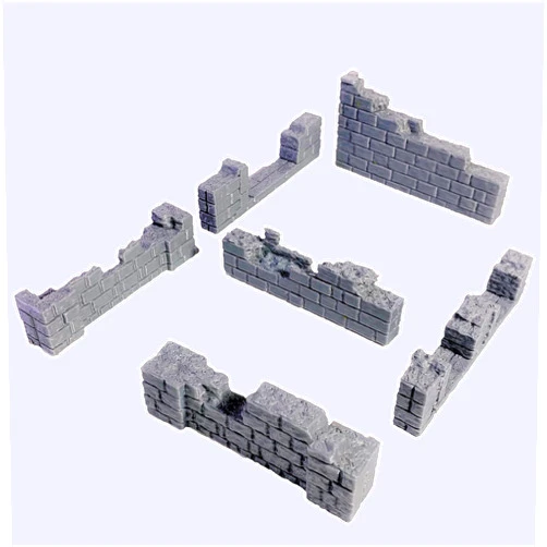 Extruded Gaming Wall Ruins Set 4