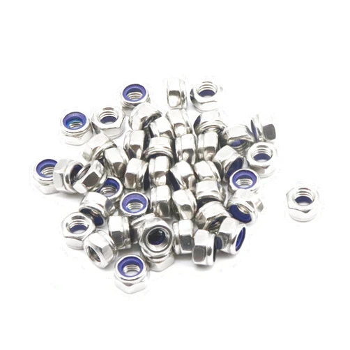 binifiMux 35Pcs M5 x 0.8mm 304 Stainless Steel Nylon Inserted Hex Lock Nuts