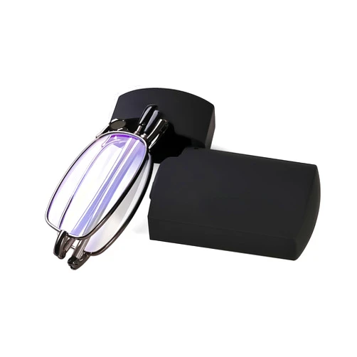 ROYALSAFE 01 Reading Glasses Men,Blue Light Reading Glasses for Women Men,Folding Reading Glasses Anti UV Glare Eyestrain with Case Grey +150