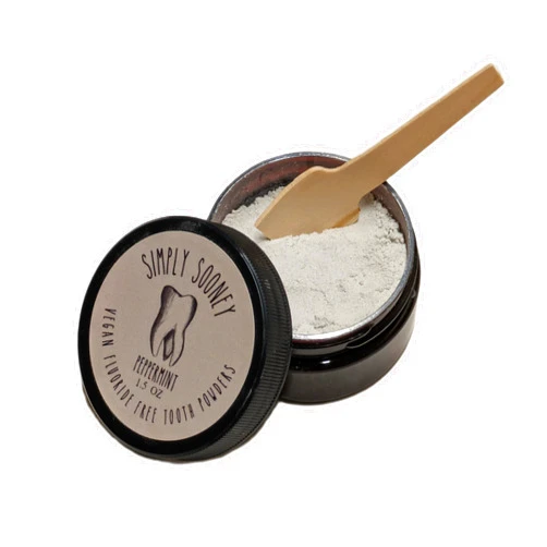 Simply Sooney Fluoride Free Remineralizing Toothpaste Powder I Vegan I Gluten Free I Organic Peppermint Essential Oil 1.5oz
