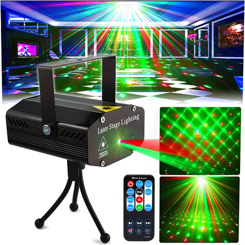 SPOOBOOLA Party Lights,Disco DJ Lights Strobe Light Rave Stage Light Projector Effect Club Light Sound Activated with Remote Control for Parties Home Show Bar Club Birthday KTV DJ Pub Karaoke Christmas Holiday
