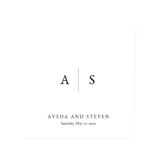 Canopy Street Personalized Classic Monogram Couples Cocktail Napkins / 100 Custom Modern Wedding Beverage Napkins / 4 3/4