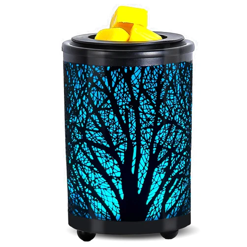 Leyoue Electric Wax Melt Warmer PTC Heating Plate with 7 Colors LED Changing Light Wax Warmer Fragrance Warmer for Home Office Gifts & Decor(Black Forest)
