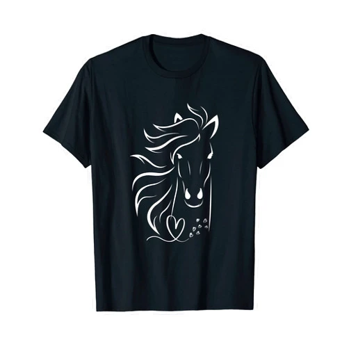 Pferde Shirt Mädchen Reiten Damen Bekleidung Women's Horse Shirt for Riders and Horses Girls Riding T-Shirt