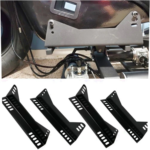 RULLINE Bucket Race Seats Side Mount L Bracket - Black (Pack of 2) - Secure and Sturdy Attachment for Cars