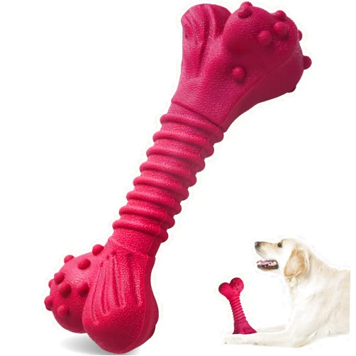 Doudele Dog Toys for Aggressive Chewers Tough Dog Chew Toys for Large Medium Dogs Breed Natural Rubber Spring Texture Pattern