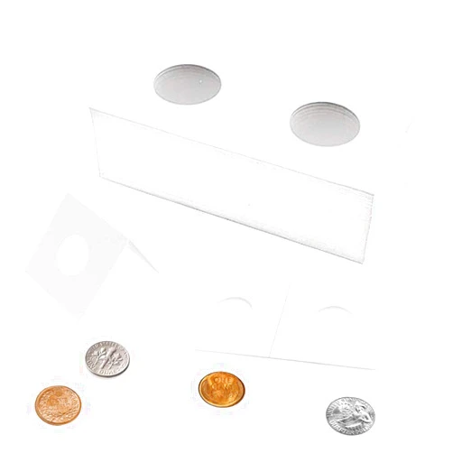 Uncle Paul Coin Flips for Penny,Dime,Lincoln Cent - 50 PCS 20.5mm/0.8inch Cardboard Holders for 2x2 inch Pockets CS07205