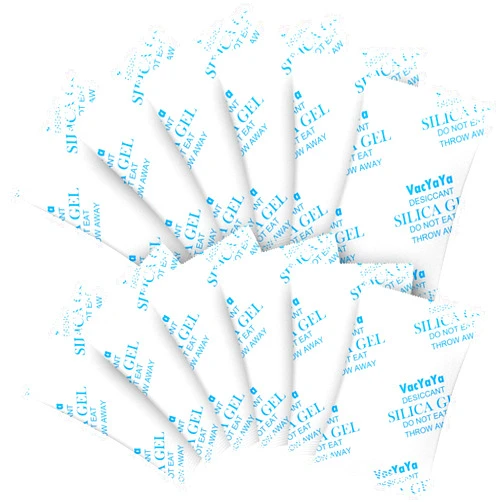 VacYaYa 5 Gram(100Packs) Food Grade Moisture Absorbers Silica Gel Packs Desiccant for Storage,Food Safe Dessicant Silica Gel Packets for Moisture Storage Control