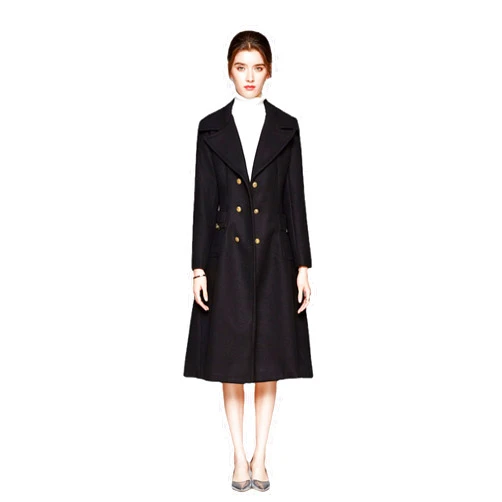 PlauPoa Lapel sweater jacket Autumn/Winter 2022 double-breasted mid-length overcoat