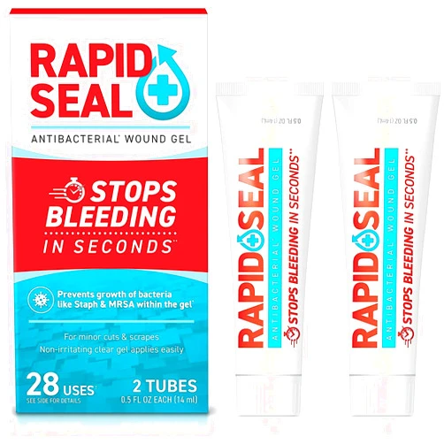 Rapid-Seal Wound Gel (2 Tubes) | Stops Bleeding in Seconds, Ideal for Cuts, Scrapes and Razor Nicks…