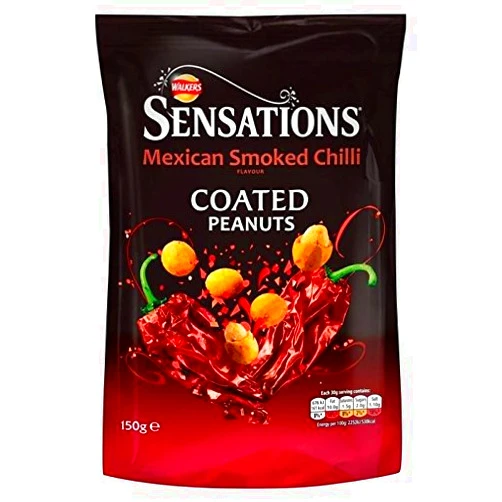 Walkers Sensations Peanuts Mexican Smoked Chilli 150g - Pack of 2