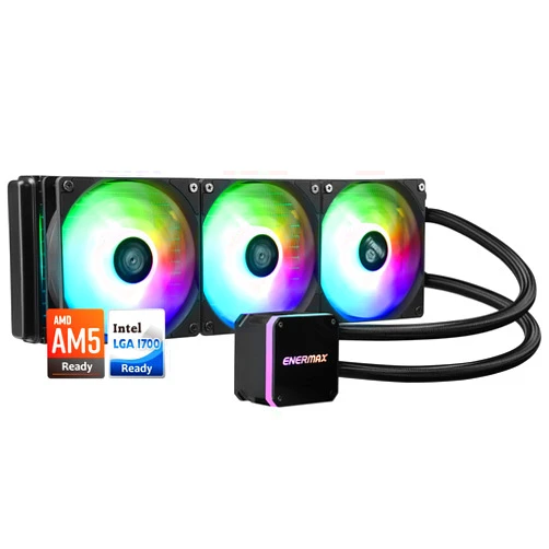 Enermax Liqmax III 360 A-RGB AIO CPU Liquid Cooler - 360mm Radiator, 120mm ARGB PWM Fan, for Intel LGA1700/AMD AM5, 5 Year Warranty