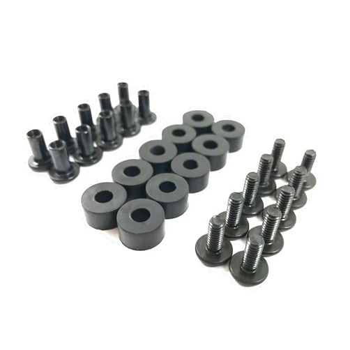 Gun Guy Gear - Black Chicago Screw - Binding Post Kit - Open Back Slotted Fasteners for Kydex Holsters (1/2” Length - 10 Pack)