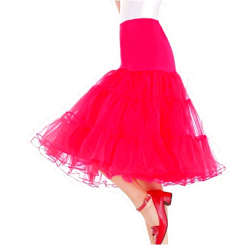 BIFINI Vintage Rockabilly Skirt Women's 50s Petticoat Crinoline Underskirt
