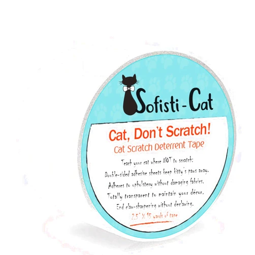 Sofisti-Cat Training Tape, Cat Tape for Furniture, Cat Scratch Deterrent for Furniture, Keep Cats from Scratching Furniture with our Double -Sided Tape Cat Repellent