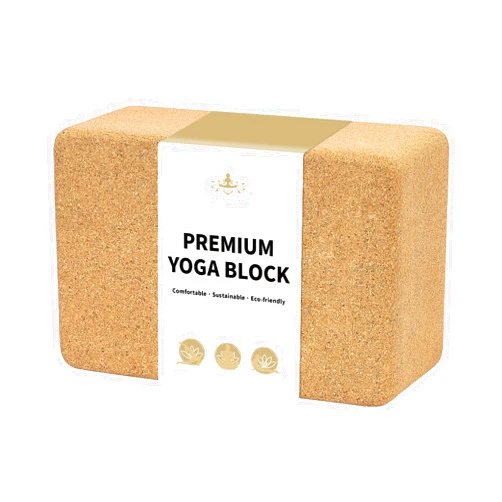 Hatha Yoga Cork Yoga Block, Natural Cork from Portuguese, Premium Brick, Eco-Friendly Yoga Accessories for Yoga, Pilates & Stretching