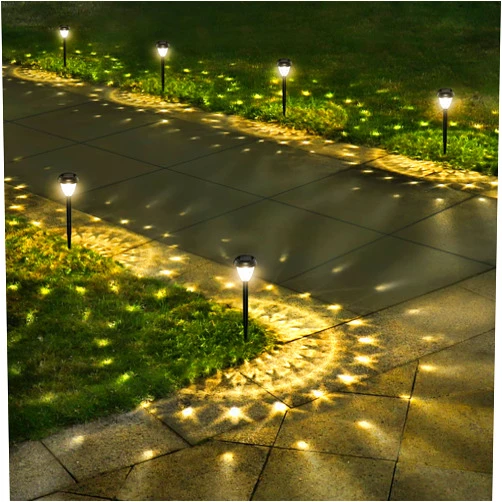 URAGO Super Bright Solar Lights Outdoor Waterproof 10 Pack, Dusk to Dawn Up to 12 Hrs Solar Powered Pathway Garden Lights Auto On/Off, LED Landscape Lighting Decorative for Walkway Patio Yard