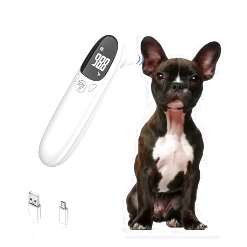 ZLZDIGIH-XB Pet Thermometer for Dog cat Rechargeable Infrared pet Ear Thermometer 1 Second Reading Fast and Accurate Temperature Detection, ℉/℃ Switchable