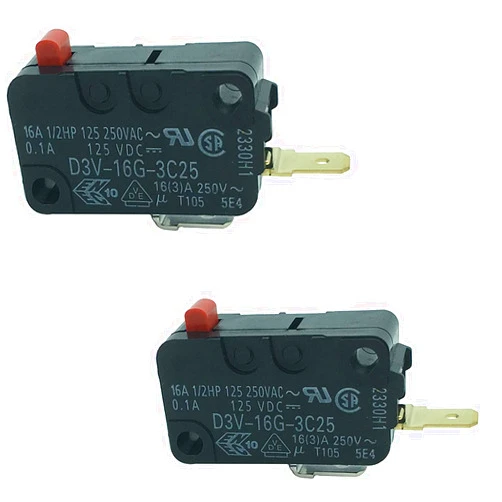 LONYE WB24X829 D3V-16G-3C25 Microwave Door Switch Replacement for GE Kenmore Frigidaire Microwave 5304440026 WB24X10029(SPST-NO)(Pack of 2)