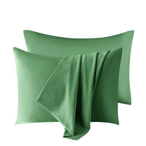 Chvonttow 2 Piece Queen Size Pillow Cases Set Woodland Green Pillowcase Set, Envelop Closure Microfiber Pillowcases, Fade, Wrinkle, Stain Resistant (Woodland Green, Queen 20
