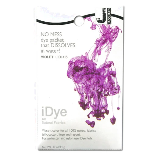 Jacquard Idye Natural Fabric: Violet
