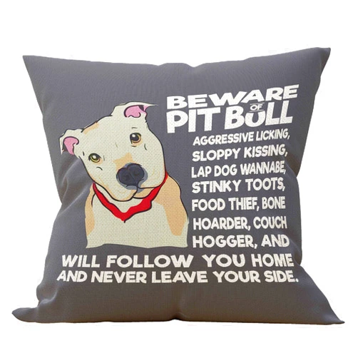 Mancheng-zi Pitbull Gifts, Pitbull Pit Bull Pillow Covers 18x18, Pit Bull Mom Gifts for Women, Pitbull Mom, Bull Dog, Dog Pillow Case