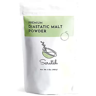 Scratch Diastatic Malt Powder for Baking - (2LB) Dried Barley Malt for Baking Bread - Bread Improver - Premium Baking Ingredients for Breads, Pizzas, Pretzels, Desserts, Shakes and More