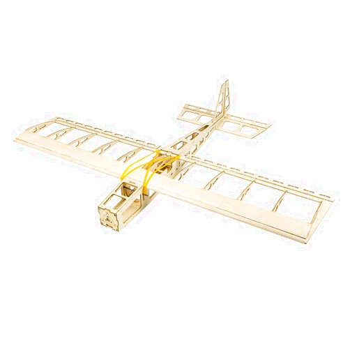 Dancing Wings Hobby Balsa Wood Aircraft 580mm Mini Stick Electric Training Sport Airplane Need to Build for Adults (R0304B-L10)