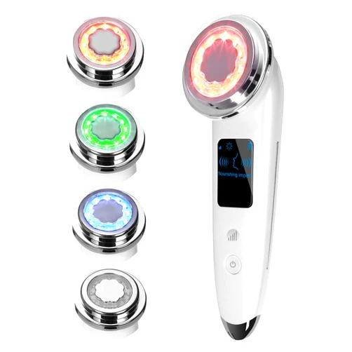 VOFEL Face Massager Electric Face Lifting 4 in 1 Facial Massager Anti Aging Skin Tightening Firming Skin Care Tools (White)
