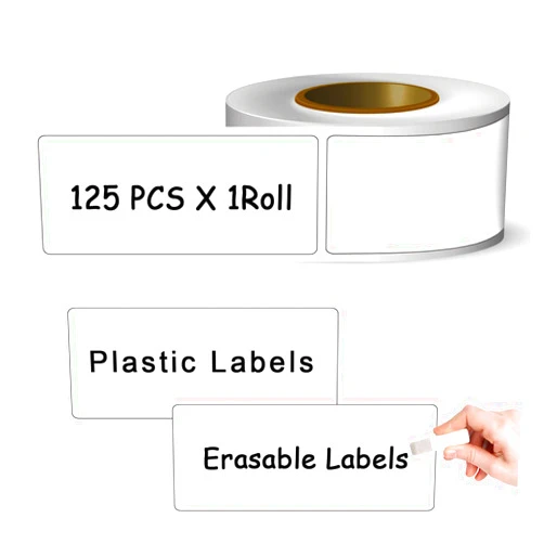 LYLTECH Food Erasable Labels-1 X 3 inch (125 Pack)- Kitchen Organization, Freezer & Fridge, White Dry Erase Labels for Food Containers and Jars