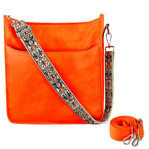 KITATU Crossbody Bag for Women Hobo Handbags - Vegan Leather Designer Purse Shoulder Zipper Bag with 2 Adjustable Straps
