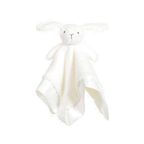 Apricot Lamb Stuffed Animals Soft Security Blanket White Bunny Rabbit Infant Nursery Character Blanket Luxury Snuggler Plush(White Bunny, 14 Inches)
