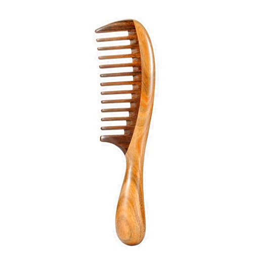 Louise Maelys Hair Comb Wooden Wide Tooth Comb for Curly Hair Detangling Sandalwood Comb