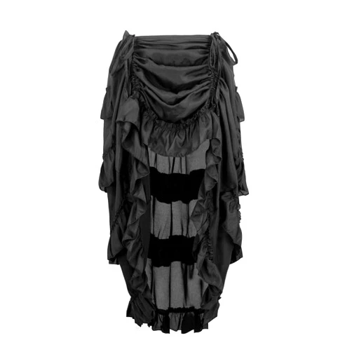 Charmian Women's Steampunk Gothic High Low Cyberpunk Skirt
