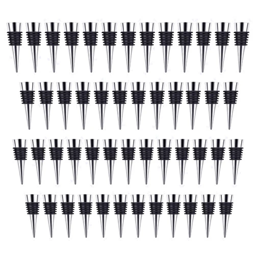 Tengfy Wine Stopper, Reusable Decorative Bottle Stoppers for Kitchen, Bar, Gifts, Holiday Party, Wedding (50 Pack)