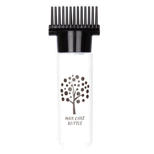 TRISTO Hair Dye Applicator, 180ml Hair Color Root Comb Applicator, Pump Operated Hair Bottle Applicator, Hair Oil Dispenser, Clean Squeezing Comb Applicator, Hair Oil Applicator for Hair Dye Water