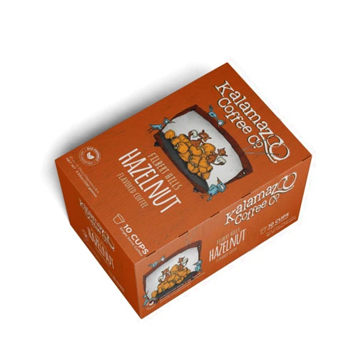 KALAMAZOO COFFEE COMPANY Hazelnut Filbert Hills Flavored Coffee K-Cups (60 Count) - 100% Compostable, Single Serve Coffee Pods Compatible with K-Cup Coffee Makers