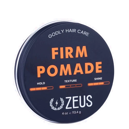 ZEUS Water-Based Pomade, Natural Shine All Day Hold - MADE IN USA (4 oz.)