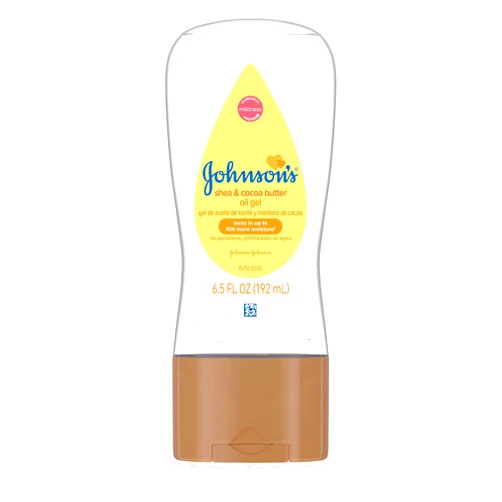 Johnson's Baby Oil Gel Enriched With Shea and Cocoa Butter, Great for Baby Massage, 6.5 fl. oz, Pack of 6 (Packaging May Vary)